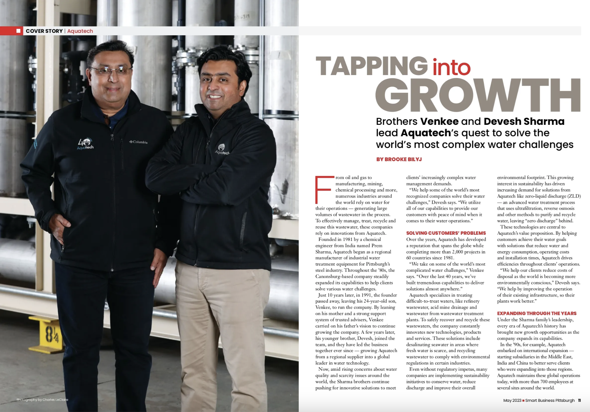 Interview: Sharma Brothers Share Aquatech's Quest To Solve The World's Most Complex Water Challenges with Smart Business Magazine